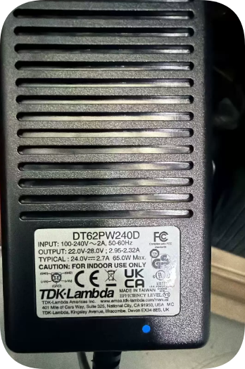 *Brand NEW* 4-Pin/4-Hole 24.0V 2.7A 65.0W DT62PW240D Charger/Transformer Power Adapter P